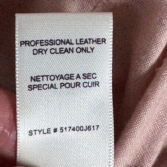 Rebecca Taylor Mauve Pink 100% Lamb Leather Moto Jacket Sz 2 - Picture 10 of 10